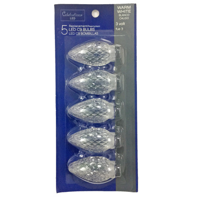 Led C9 Bulb Fcted Ww 5pk