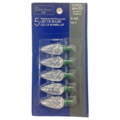 Replc Led C6 Bulb Cw 5pk