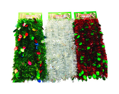 HOLOGR TINSL GARLAND 10'