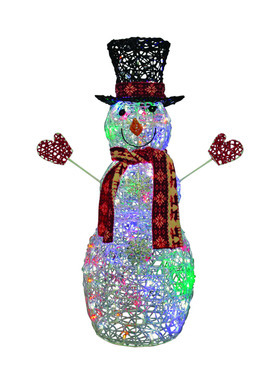 LED PVC SNOWMAN 45"