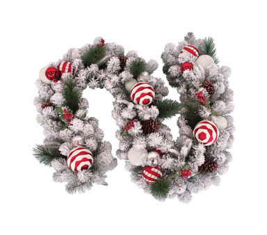 UNLIT SNOWPEPR GARLAND6'