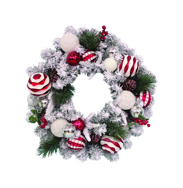 UNLIT SNOWPEPPR WREATH26