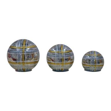 GOLD PLAID SPHERE SET