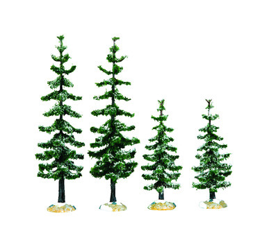 VILLAG BLU SPRCE TREE4PC