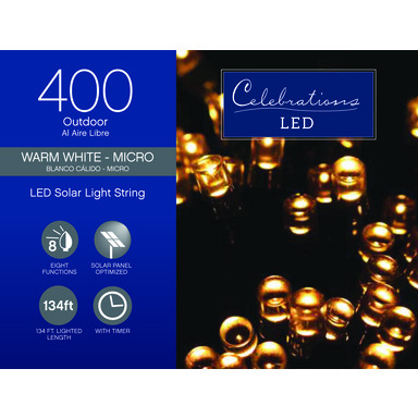 SOLAR LED MICRO WW 400CT