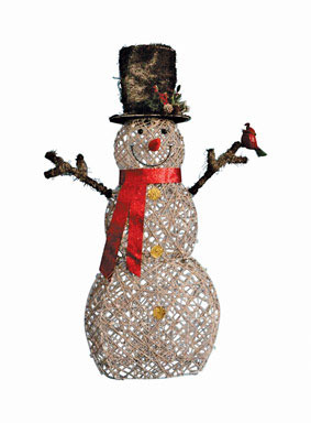 FAUX BIRCH SNOWMAN 60"