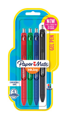 INKJOY GEL PEN ASST 4PK