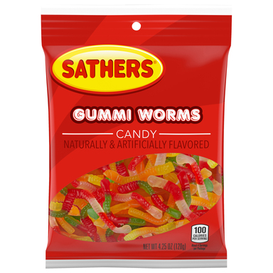 GUMMI WORMS 4.25OZ