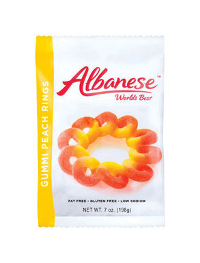 GUMMI PEACH RINGS 7OZ