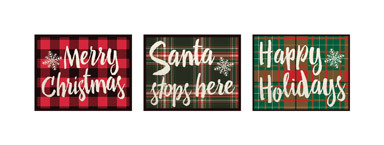 MDF PLAID CHRISTMAS SIGN