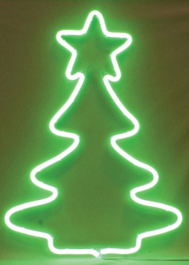 NEON GRN TREE SCLP21.7"