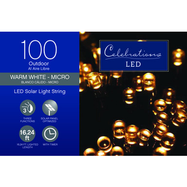 SOLAR LED MINI WW 100CT