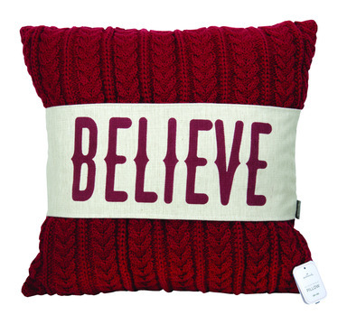 BELIEVE KNIT PILLOW