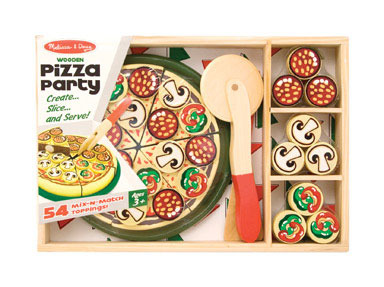 WOOD PIZZA PRTY TOY SET