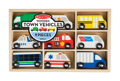 Town Vehicle Woodtoy 9pc