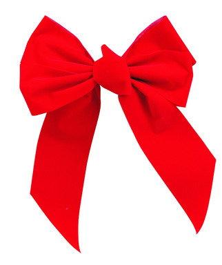 XMAS BOW VELVET 10X13X3"