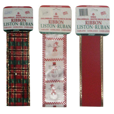 CHRISTMS RIBBN TRAD COLR