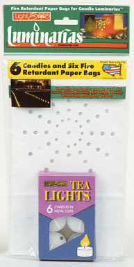 XMAS LUMINARIA 6PK AST