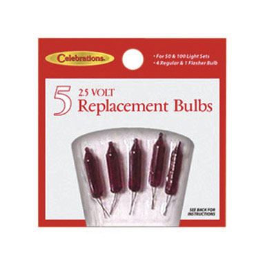 Mini Bulb 2.5v Red Pk/5