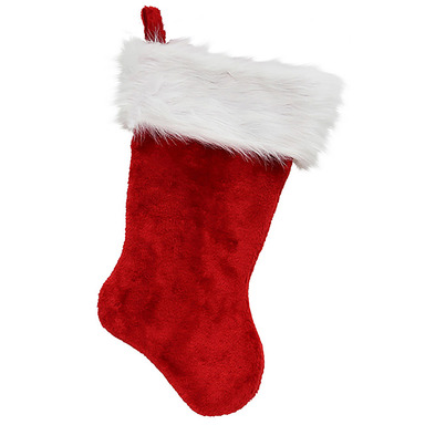 Plush Stocking Red 20"