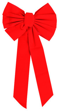 Christms Bow Velvet 26"