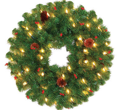 XMAS WREATH CLR 24"