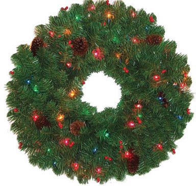 XMAS WREATH MULTI 24"