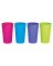 CUP FLUTED POLY 32OZ ASST