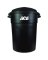 TRASH CAN 32GAL BLK ACE