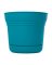 SATURN POT RESN TEAL 14"