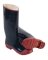 BLK SZ 12 KNEE BOOT RED SOLE RUB