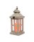 LED WOOD LANTERN WHT