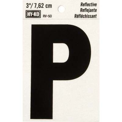 3" REFLECT LETTER P