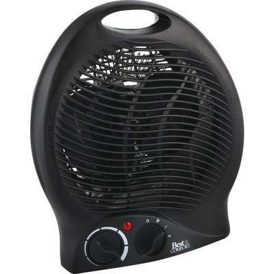 BLACK FAN-FORCED HEATER