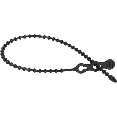 BEADED 12" BLK CABLE TIE