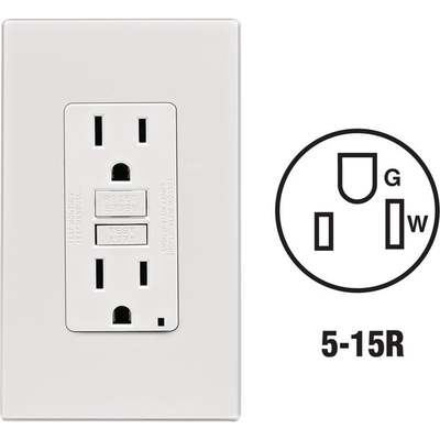 15A WH SLFTS GFCI OUTLET