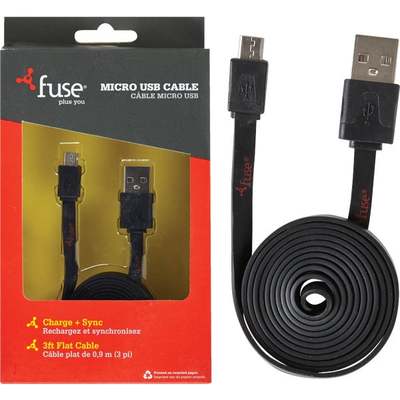 3' MICRO USB FLAT CABLE