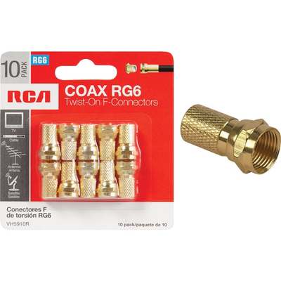 10PK RG6 F-CONNECTORS