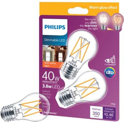 2PK 40W A15 WG LED BULB