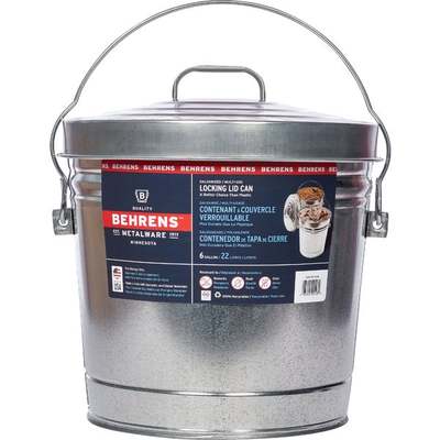 6GAL GLVNZD GARBAGE PAIL