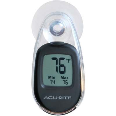 THERMOMETER BLACK SUCTION CUP