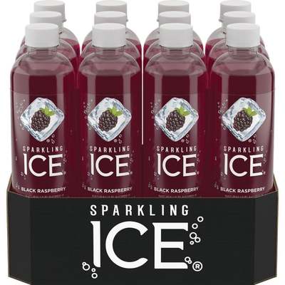17OZ BLK RASP SPRK WATER