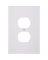 WHT DUPLEX WALL PLATE