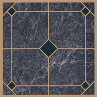 VINYL FLOOR TILE BLUE/GOLD