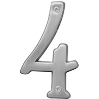 NUMERO 4 4IN SATIN NICKLE