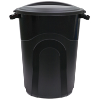 TRASH CAN MOLDED BLK 32GAL