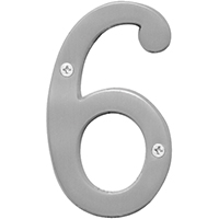 NUMERO 6 4IN SATIN NICKLE