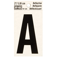 LETTER A BLK ON WHT 2"