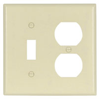 TAPA SWITCH REC DBL 2G ALMOND