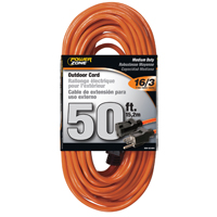 EXT CORD 16/3 50FT ORANGE CORD